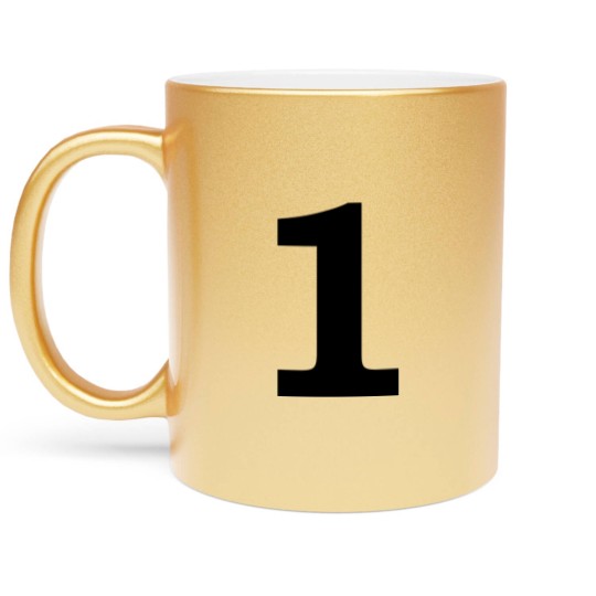 Discover number - 1 - one Metallic Mugs