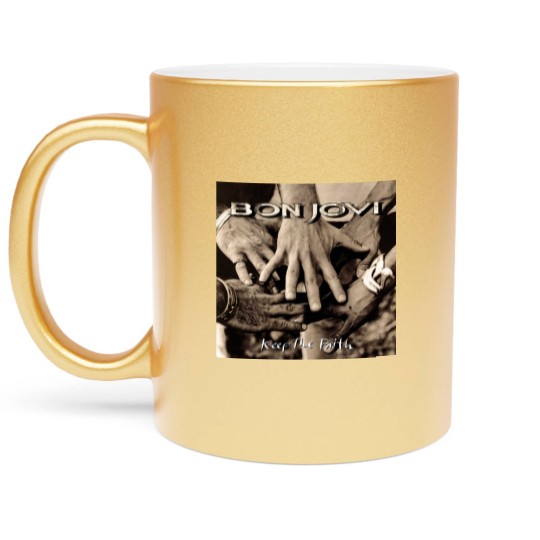 Discover bon jovi keep the faith Metallic Mugs