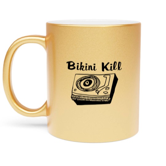Discover Bikini Kill Logo - Black Metallic Mugs