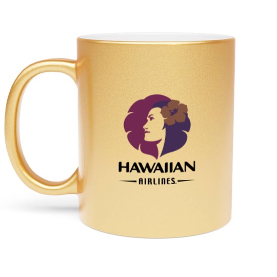 Discover Hawaiian Airlines Vintage Hawaii Camping Metallic Mugs