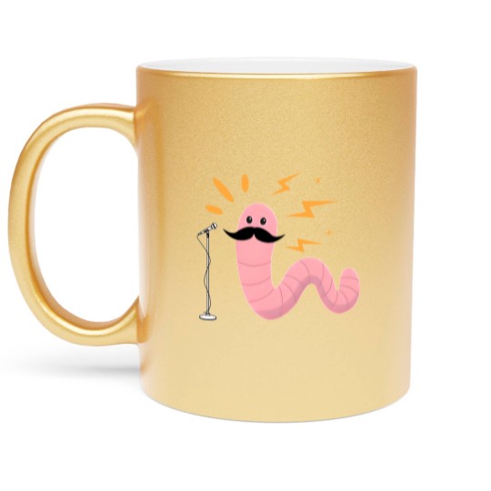 Discover Worm with a Mustache, Vanderpump Rules, Scandoval, Pump Rules, VPR, Sandoval Metallic Mugs, Funny Metallic Mugs