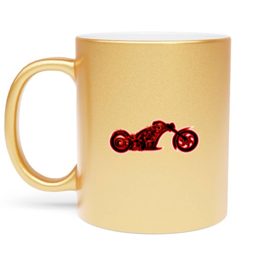 Discover Biker Club Motorrad Logo 01 Metallic Mugs