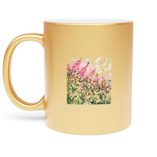 Discover Wildflowers Watercolor T- Metallic Mugs Wildflowers T- Metallic Mugs Metallic Mugs