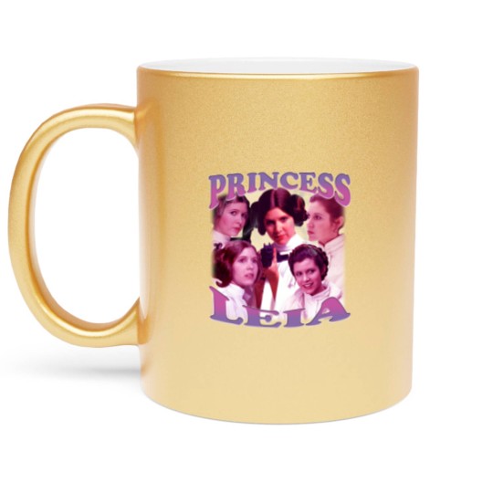 Discover Princess Leia Metallic Mugs Vintage Princess Leia Metallic Mugs Princess Leia Homage Metallic Mugs