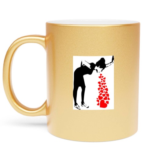 Discover Lovesick Street Art By Banksy - Street Art Work Graffiti - Artwork Design For Women Men Kids Poste Metallic Mugs