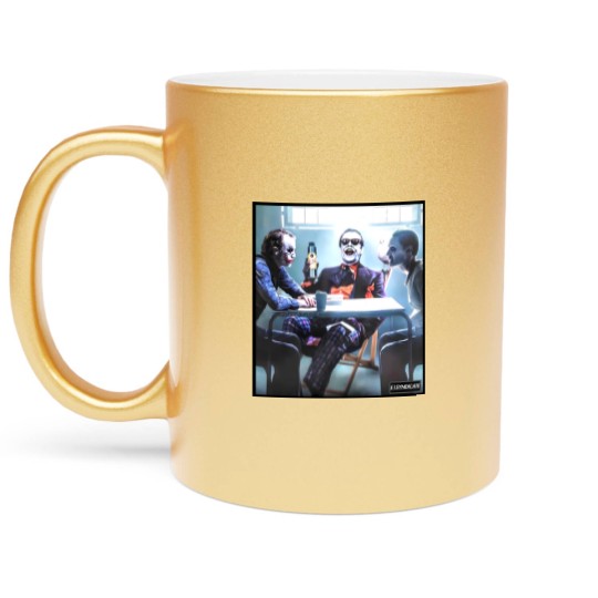 Discover Joker Evolution Heith Ledger Jack Nicholson Jared Leto Metallic Mugs