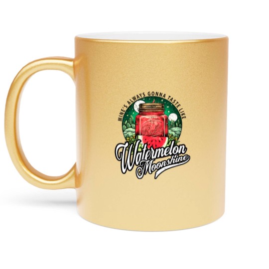 Discover Watermelon Moonshine Retro Country Music Metallic Mugs