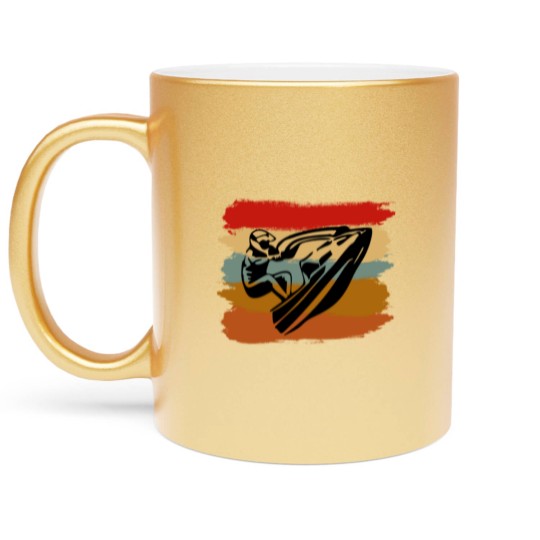 Discover Jetski Seadoo Retro Art Gift Metallic Mugs