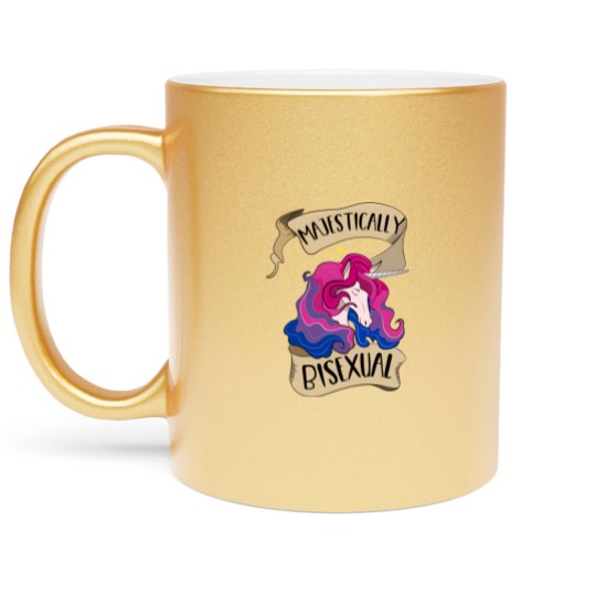 Discover Majestically Bisexual Unicorn - Bisexual Pride - Metallic Mugs