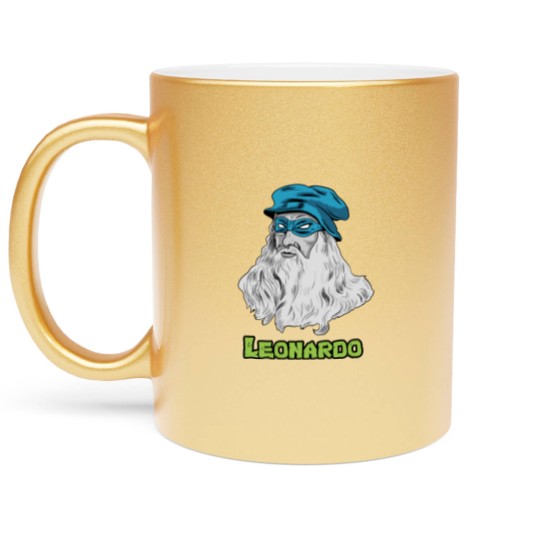 Discover Leonardo - Leonardo Da Vinci - Metallic Mugs