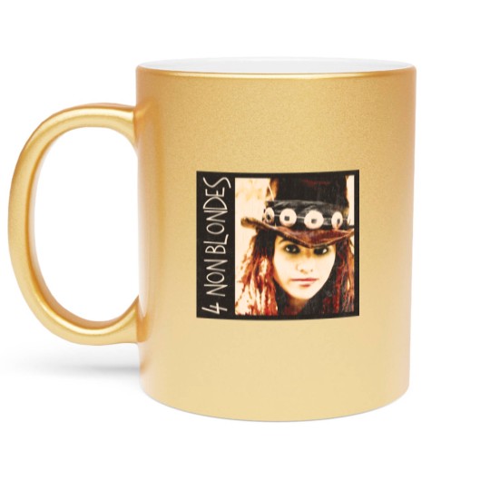 Discover 4 non blondes grunge vintage look alternative rock Metallic Mugs design Metallic Mugs