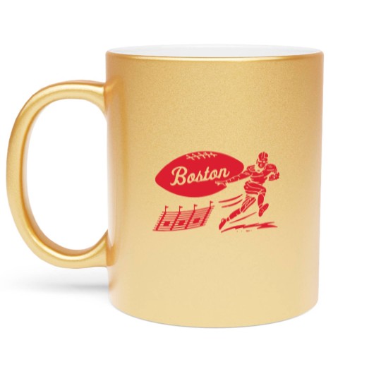 Discover Vintage Football - Boston Patriots (Red Boston Wordmark) - Boston Patriots - Metallic Mugs