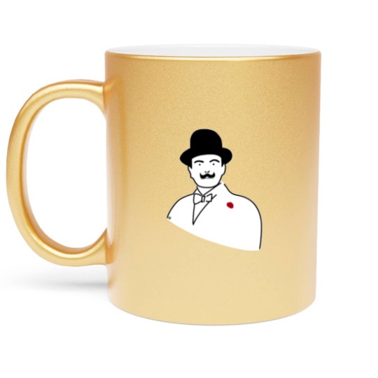 Discover Hercule Poirot Agatha Christie - Hercule Poirot - Metallic Mugs