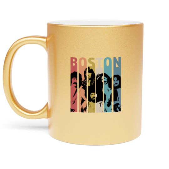 Discover Vintage Retro Boston Band Metallic Mugs, Boston Band Gift