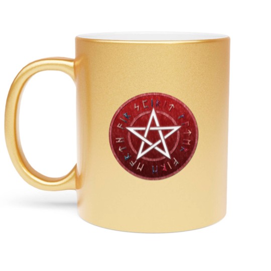 Discover wiccan pentagram Metallic Mugs