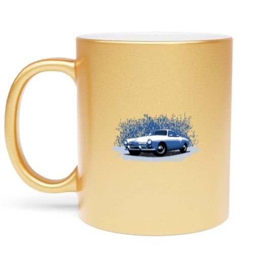 Discover Blue 68 Karmann Ghia type 1 Metallic Mugs