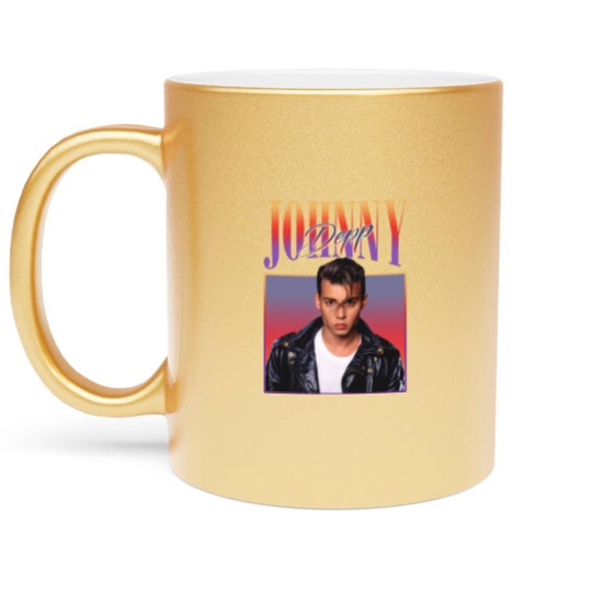 Discover Retro Johnny Depp Metallic Mugs, Johnny Depp Merch Metallic Mugs