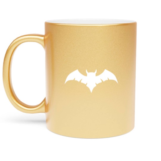 Discover Owlman Logo - White Metallic Mugs