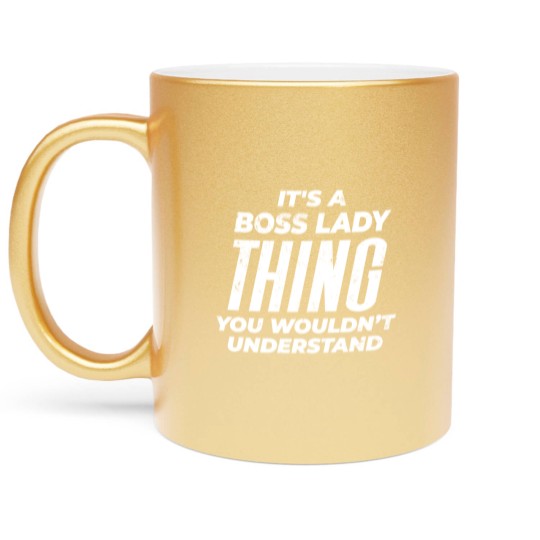 Discover Boss lady - Distressed Design - Boss Lady - Metallic Mugs
