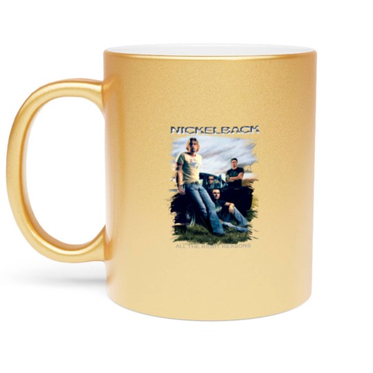 Discover Vintage Nickelback Metallic Mugs, Nickelback 90s Rock Band Metallic Mugs