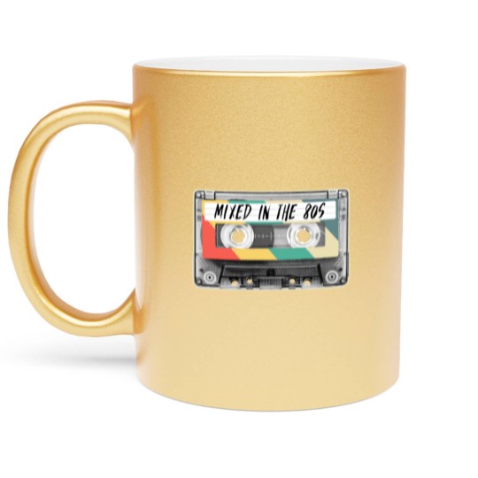 Discover Cassette Tape Mixed in the 80s Fashion Retro 1980s Metallic Mugs