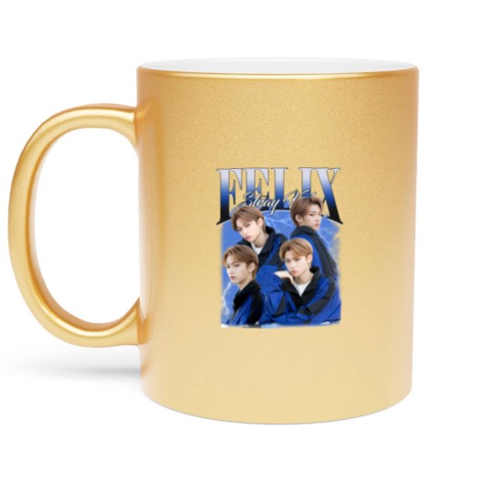 Discover Vintage Stray Kids Felix Lee Metallic Mugs