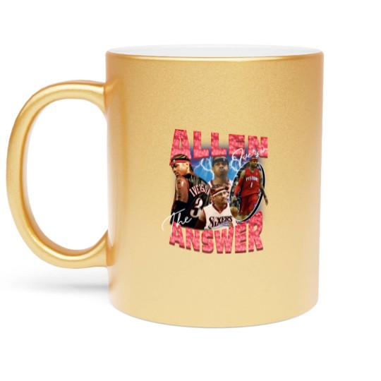 Discover Allen Iverson Vintage Unisex Metallic Mugs, Vintage Allen Iverson Metallic Mugs