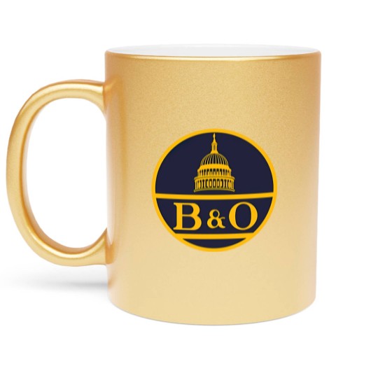 Discover Vintage B&O railroad logo - Railroad - Metallic Mugs