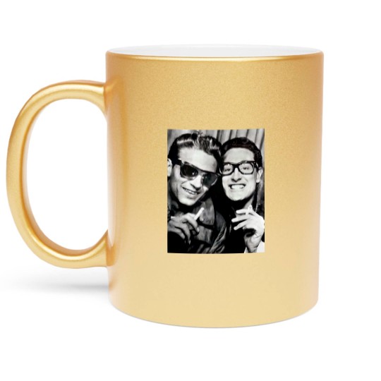 Discover Waylonn Jennings and Buddy Holly 1958 Metallic Mugs