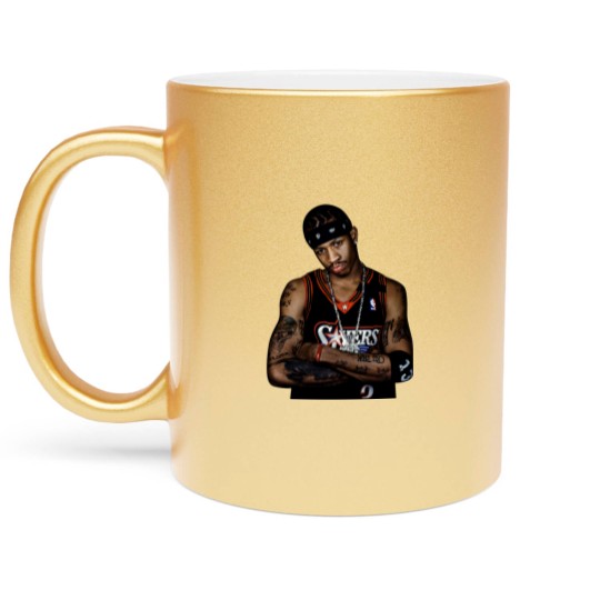 Discover Allen Iverson Metallic Mugs, Rare The Answer Rap Metallic Mugs Vintage Style Graphic Print