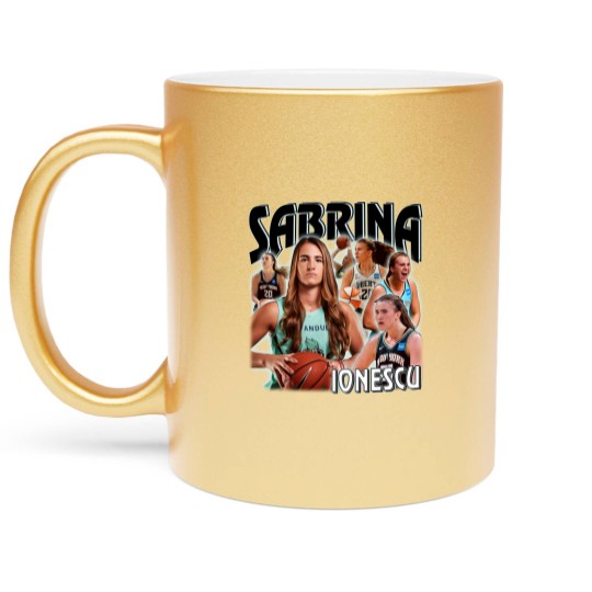 Discover Sabrina Ionescu Metallic Mugs, Vintage x Bootleg Style Rap Metallic Mugs Retro Metallic Mugs, Christmas Gifts