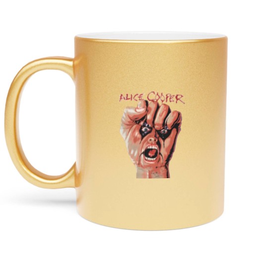 Discover Alice Cooper Tour Rock Music Metallic Mugs, Alice Cooper, Raise Your Fist and Yell Metallic Mugs