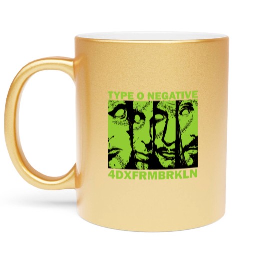 Discover Type O Negative World Coming Down Album Cover Metallic Mugs, Hard Rock Music Metallic Mugs