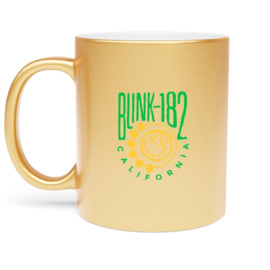 Discover Blink-128 Metallic Mugs, Smiley Face Metallic Mugs, Rock Show Metallic Mugs,