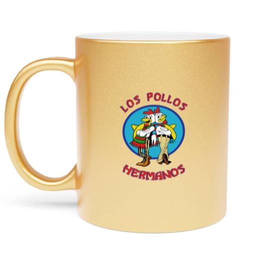 Discover Los Pollos Hermanos Men's Metallic Mugs, Los Pollos H