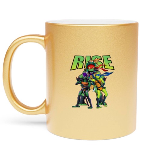 Discover Rise of the Teenage Mutant Ninja Turtles! Metallic Mugs