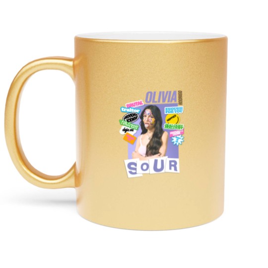 Discover Vintage Olivia Rodrigo Metallic Mugs, Olivia Rodrigo Sour Tour Music Metallic Mugs