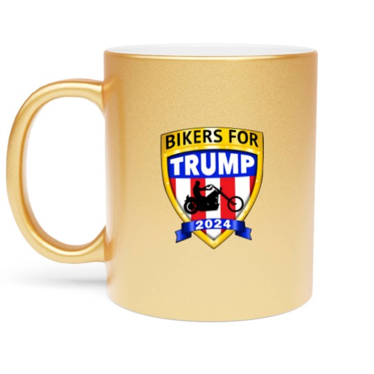 Discover Bikers for Trump 2024 American Metallic Mugs
