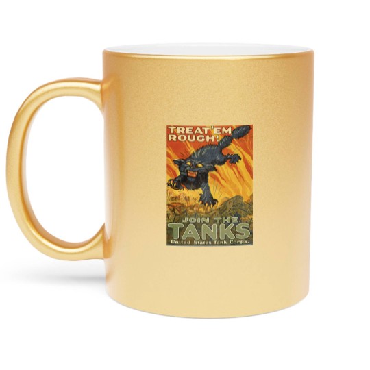 Discover WW1 Propaganda - US Military Vintage Metallic Mugs