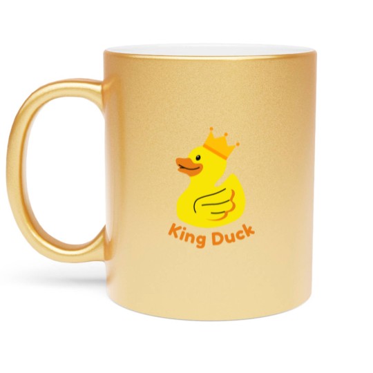 Discover King Duck - King Rubber Duck Metallic Mugs