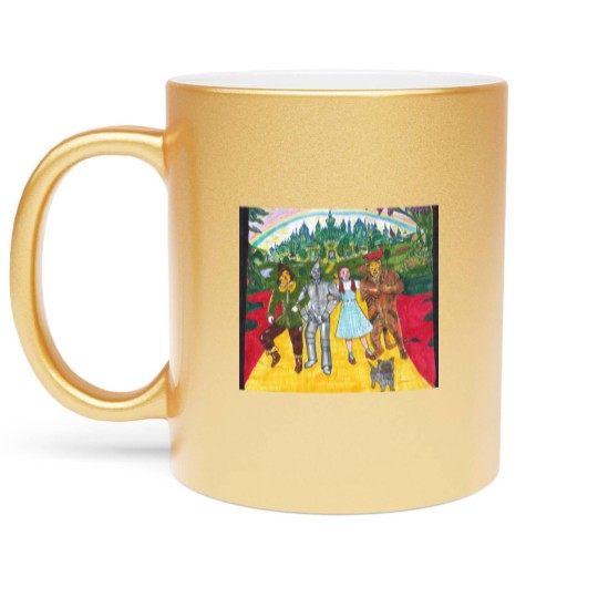 Discover Wizard Of Oz- Yellow Brick Road Graphic  Dress Metallic Mugs