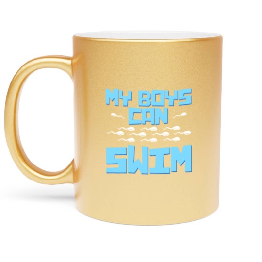 Discover Pregnancy for Man Metallic Mugs