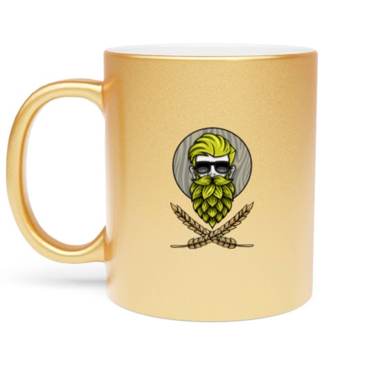Discover Green Hops Beard - Beer Style - Hops Fashion Metallic Mugs