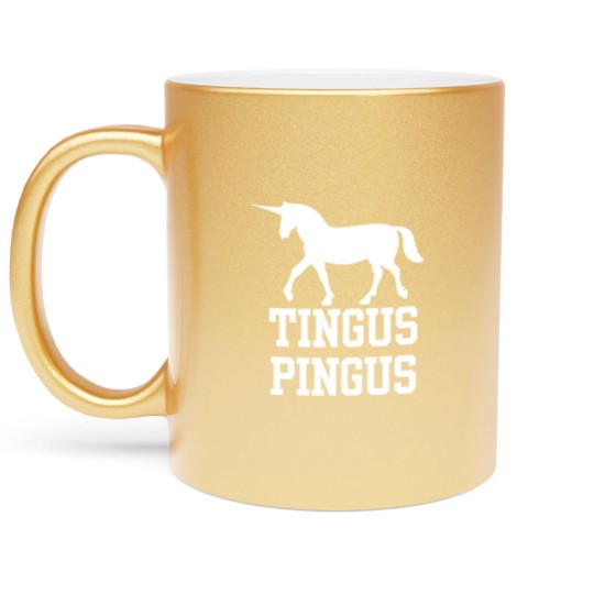 Discover Boston Basketball Fan Tingus Pingus Unicorn Metallic Mugs