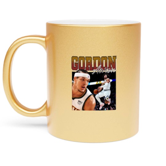 Discover Aaron Gordon Vintage Metallic Mugs, Legend Professional Basketball Players Metallic Mugs