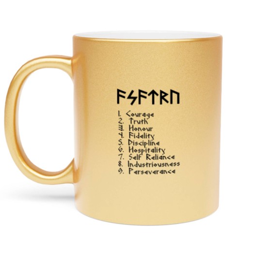 Discover asatru virtues Metallic Mugs