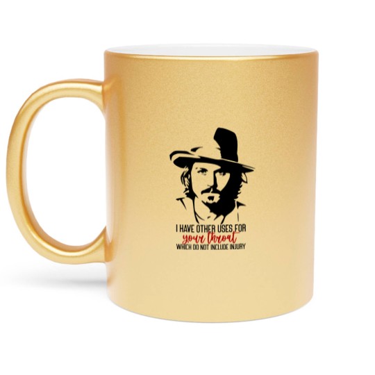 Discover I Have Other Uses For Your Throat Which Do Not Include Injury Metallic Mugs, Johnny Depp Quotes Metallic Mugs, Support Johnny Depp Metallic Mugs, Johnny Depp Metallic Mugs