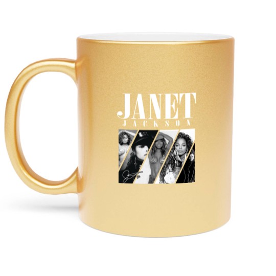 Discover Janet Jackson Signature Metallic Mugs, 90s Vintage Janet Jackson Metallic Mugs