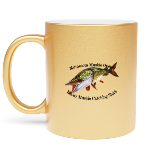 Discover Minnesota Muskie Fishing Opener Metallic Mugs