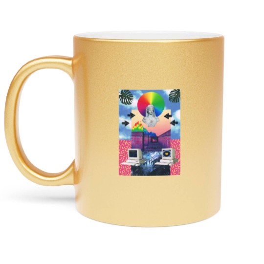 Discover Vaporwave 4 - Vaporwave - Metallic Mugs